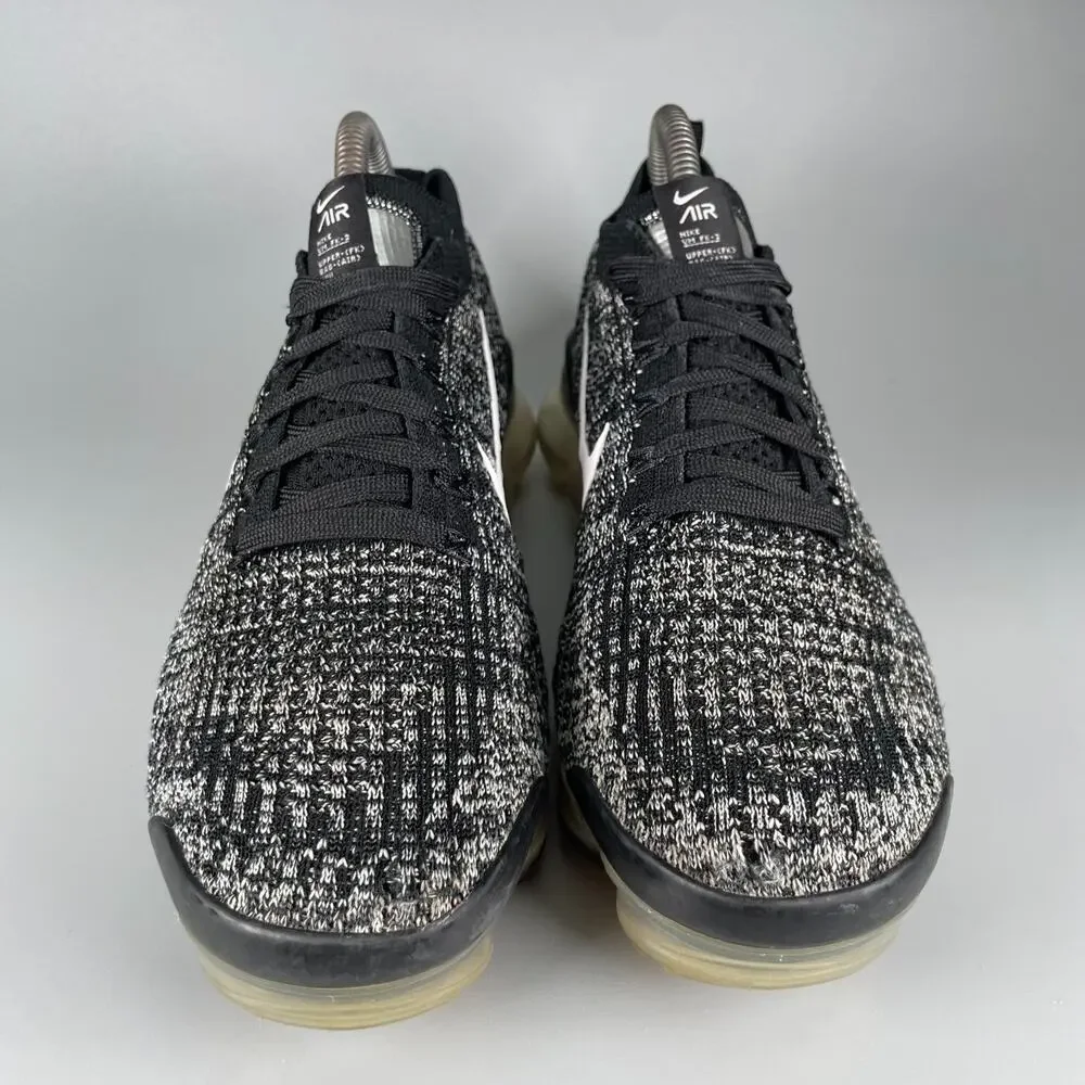 Nike Air VaporMax Flyknit 3 Women's 8.5 'Oreo' Black White Running Sneaker Shoes